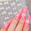 5D Relief Tüll Schleife Design Nagelkunst Aufkleber Selbstklebend DIY Weiße Schleife Abziehbilder Süß Cool Ins Maniküre Modellierungsdekorationen
