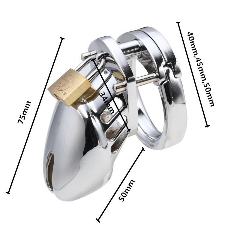 304 Stainless Steel Male Chastity Cage Belt Male Penis Ring Lock Device Sex Toys for Men Couples BDSM Games Erotic