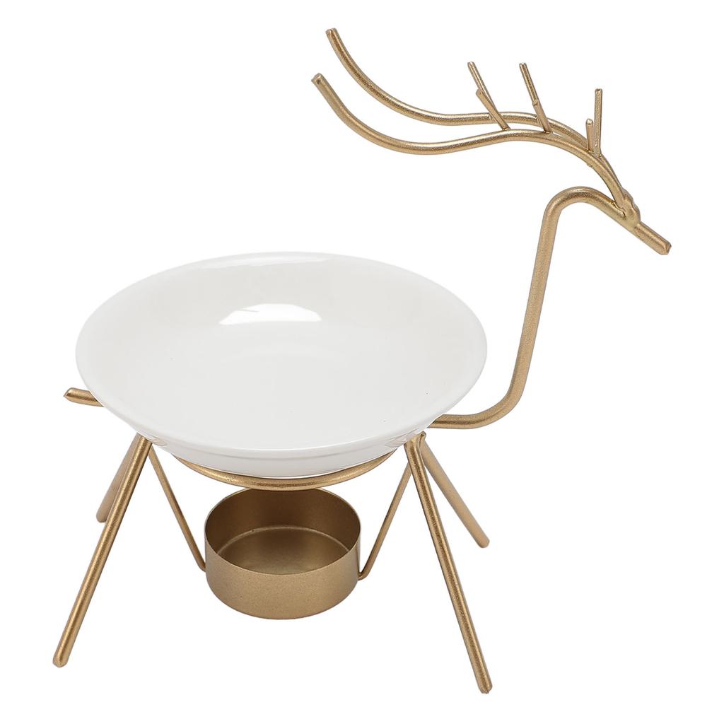 Ceramic Tealight Candle Holder Wax Melt Warmer Deer Shape Iron Home Decoration Vintage Essential Oil