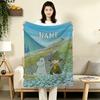 Custom Name,Moomin&Snufkin Printed Flannel Blanket, Soft Throw for Bedroom Sofa, Washable, Christmas Present, Great Gift.