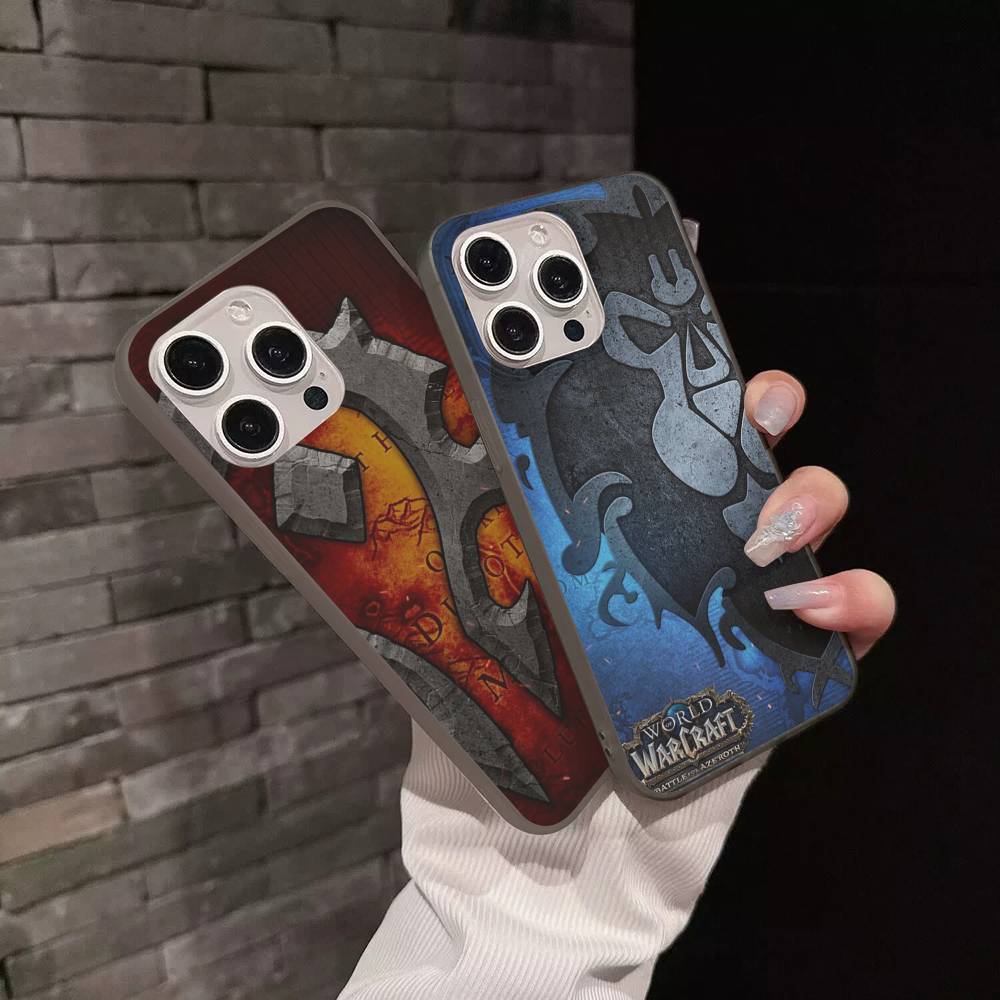 Game World Of Warcraft For IPhone 17 16 15 Plus Pro Max 12 14 Plus 11 13 Wave Corrugated Stripe Funda Phone Cover