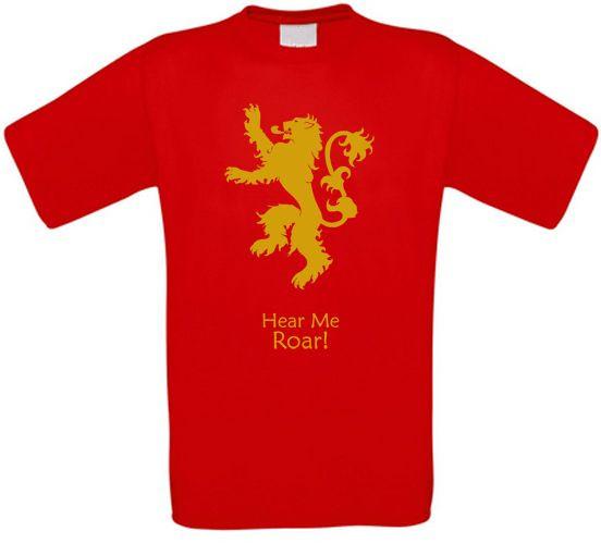 Lannister GoT EntendsMoi Rugir Série Culture TShirt Toutes Tailles NEUF Unisex T-Shirt XXXXL