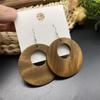 European and American Style Solid Wood Cross-Border Earrings