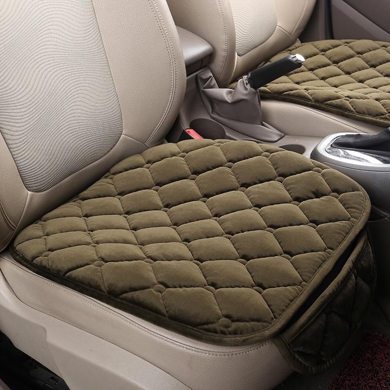 Plush Winter 1pc Anti Slip Auto Car Seat Cover Pad Lattice Pattern Cushion Chair