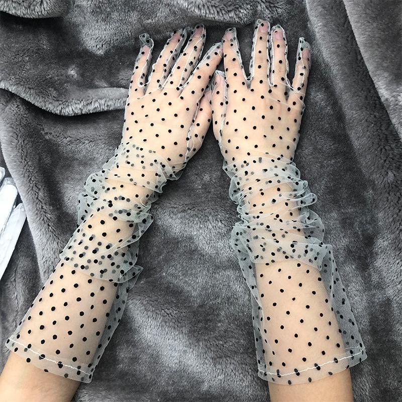 Sunscreen Gloves Summer Thin Mesh Gloves Cycling Driving Touch Screen Lace Gloves