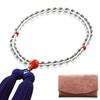 Kyoto Butsudan Hayashi Prayer Beads for Women, Pure Silk with Miyako Tassel, Genuine Crystal and Agate (Includes Prayer Bead Bag) W-033, Kyoto,