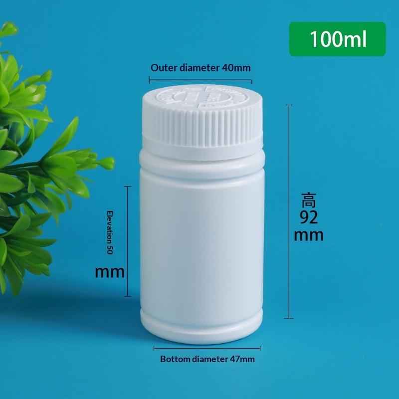10 Stück 20-225ml Pillenfläschchen Tabletten Kapseln Pulver Tragbare Behälter Kunststoff HDPE Weiße Versiegelte Leere Flaschen