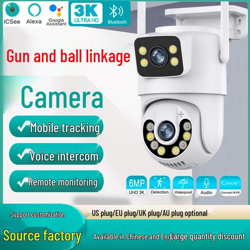WiFi Outdoor Surveillance Camera with Night Vision and HD Binocular Smart Monitor