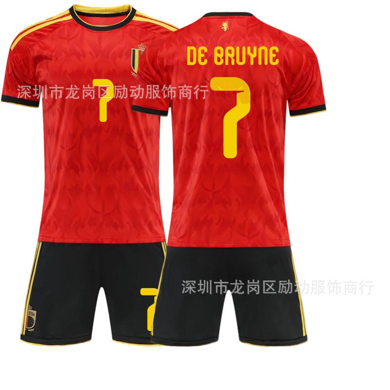 2526 World Cup new jersey No. 7 De Bruyne football jersey 10 Lukaku Belgium home jersey #16