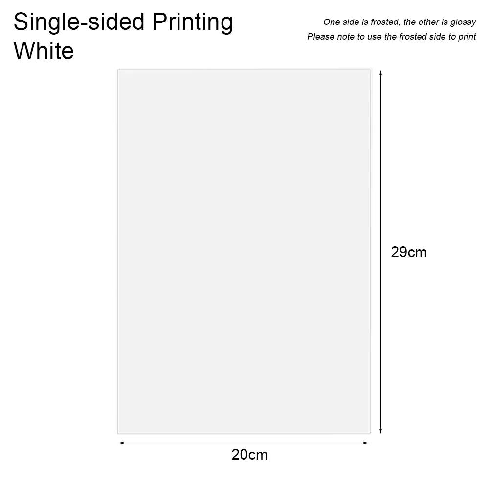 1Pcs New Printable Shrink Plastic Sheets Handmade 29x20cm Shrink Film Translucent White Shrinky Art Papers for Inkjet Printer