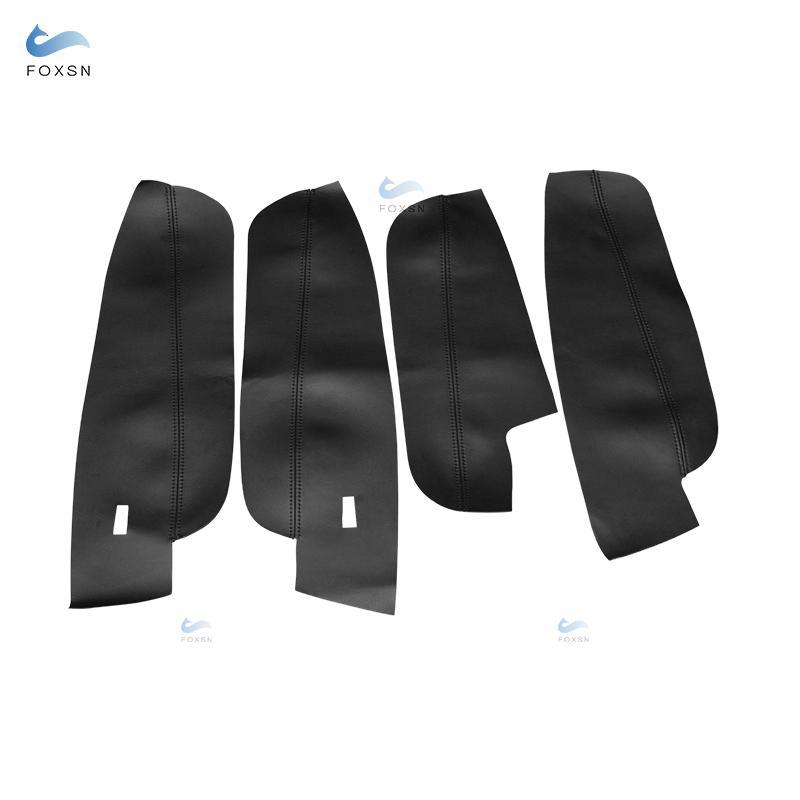 For VW Tiguan 2017 2018 4pcs Microfiber Leather Interior Door Handle Armrest Panel Cover Protective Trim