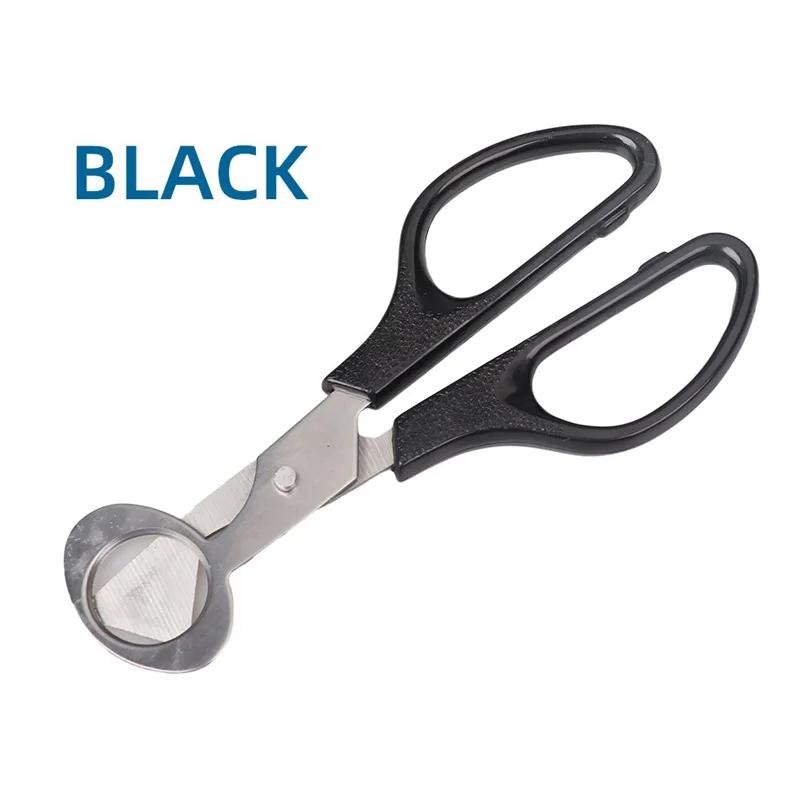 Stainless Steel Quail Egg Cutter Scissors Pigeon Bird Quail Egg Cutter Opener Cracker Kitchen Clipper Tool чёрный