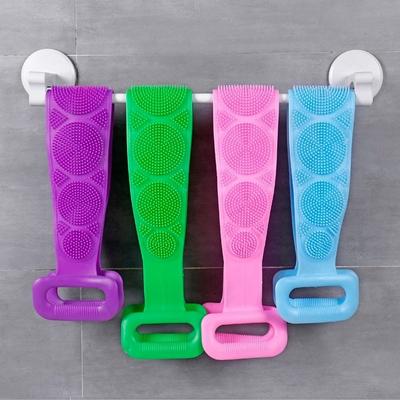Double-Sided Silicone Back Shower Brush Bath Brush Shower Body Skin Care Rubbing Exfoliate Massage Cleaning Brushes Scrubbers