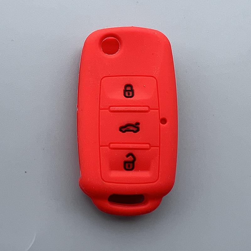 Silicone Car Key Cover Case for VW Volkswagen polo passat b5 Tiguan Golf T4 for Seat Leon Altea Ateca For Skoda Octavia Superb