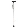 Walking Stick 5 Section Folding Aluminum Alloy Rod Anti Skid Rubber Pad Trekking Stick Silver