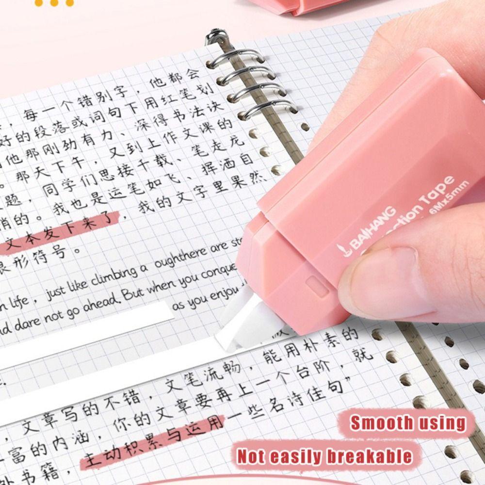 6PCS/Set 36M Large Capacity Silent Coating Tape Silent Correction Stationery  Students