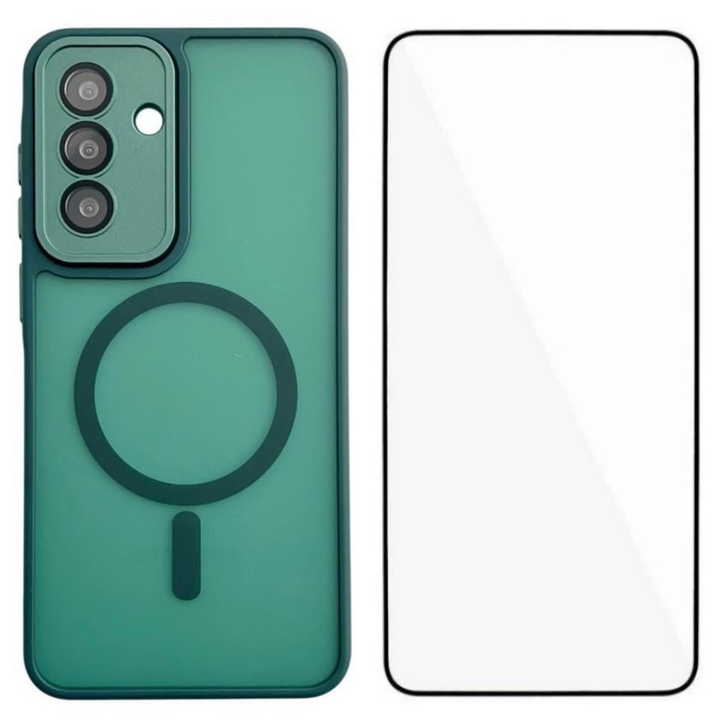 For Samsung Galaxy A35 5G Magnetic Case WANLONFENG QB Series PC TPU Phone Cover with Screen Film