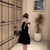 Bow Hollow Sleeveless Dress Children Waist Thin Temperament Design Sense Niche Sexy Short Skirt Summer