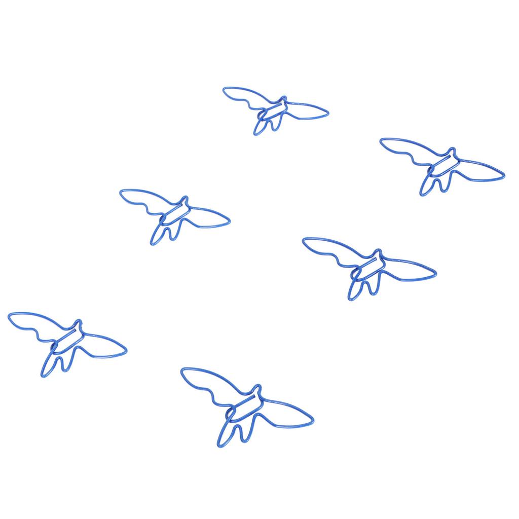 100pcs Blue Birds Paper Clips Creatively Cute Plated Metal Bookmark Paper Clips for School Office Library