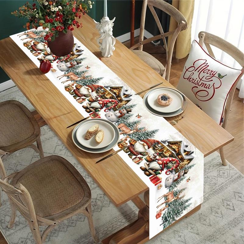 Christmas Nativity Table Runner Christmas Decorations For Home 2026 Navidad Natal Xmas Table Decor Gifts New Year Tablecloth