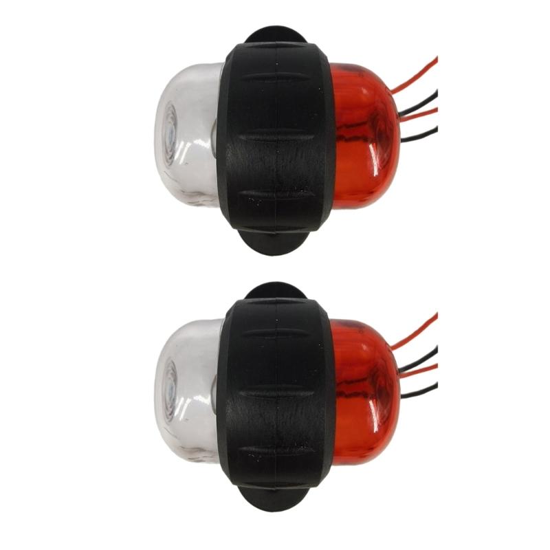 

Truck Fenders Side Marker Turn Signal Lights Replacement Assembly Amber Led Lens Truck Clearance Lights Universal білий/червоний