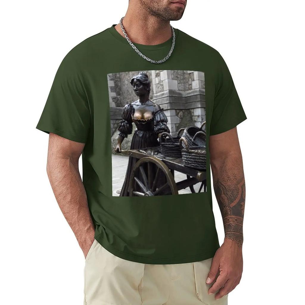 Molly Malone Statue, Suffolk Street, Dublin T-shirt Aesthetic Clothing Oversized Funnys Mens Plain T Shirts
