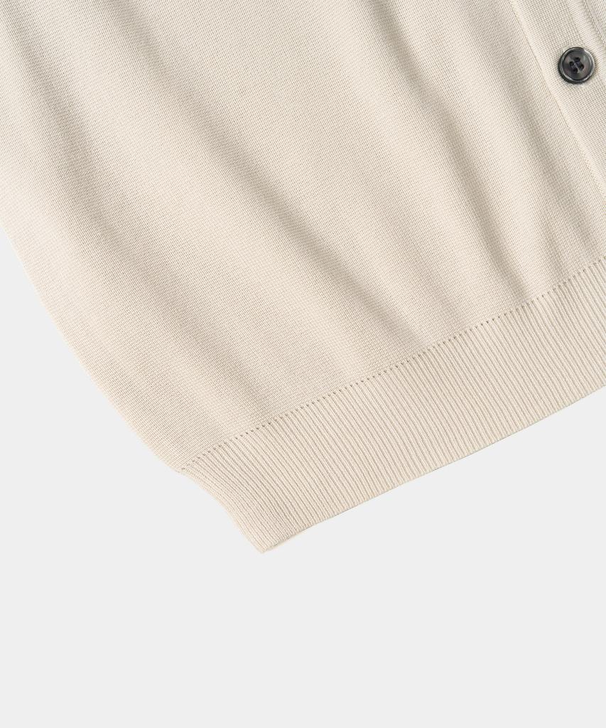 Excontainer Essential Collar Half Knit Cardigan (Ivory)