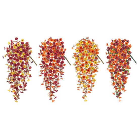 1/2/3/4Pcs Fall Hanging Artificial Violet Flower UV Resistant Realistic Fake Flower Wedding Party Indoor Outdoor Garden Wall Hanging Faux Flower