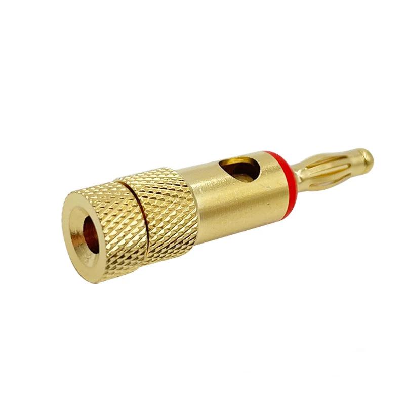 20pcs/Set 4mm Banana Plug Pure Copper Gold Plated Speaker Wire Amplifiers Audio Video Connectors