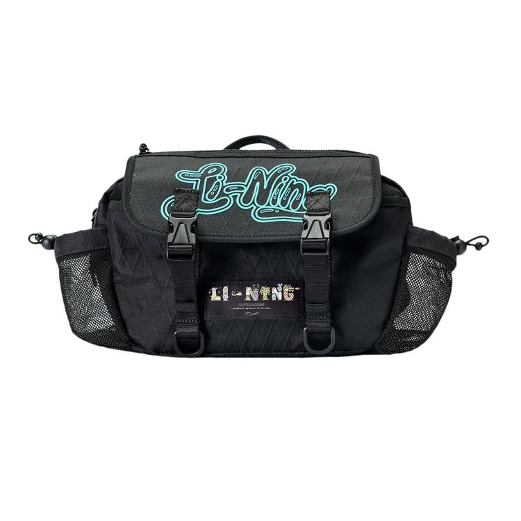 

New LiNing Steven Harrington Collaboration Fabric Crossbody Bag Regular Unisex Black ABDR310-1 27.9*13.0*17.0CM