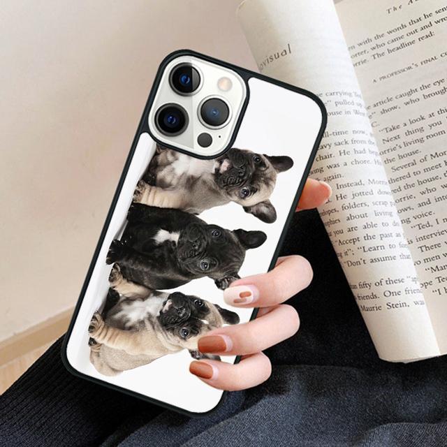 Cute French Bulldog yoga Phone Case Back Cover for iPhone 17 Air 16 15 14 13 11 12 Pro Max Plus Fundas Coque