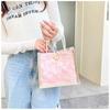 Net Red Floral Canvas Bag Tote Bag Female Style To Work with Rice Simple Out with Bento