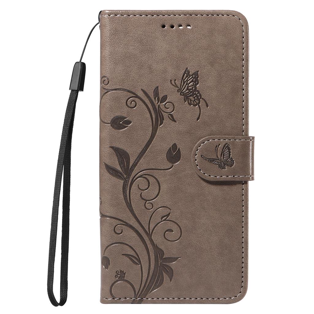 For OnePlus 12R 5G/Ace 3 5G PU Leather Cases Flower Pattern Wallet Stand Phone Cover with Strap