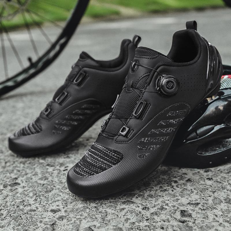 Chaussures de Vélo VTT Femme Chaussures à Pédales Plates Chaussures de Vélo Baskets de Vélo de Route Vitesse Chaussure à Crampons Spd avec Chaussure de Vélo de Montagne rose