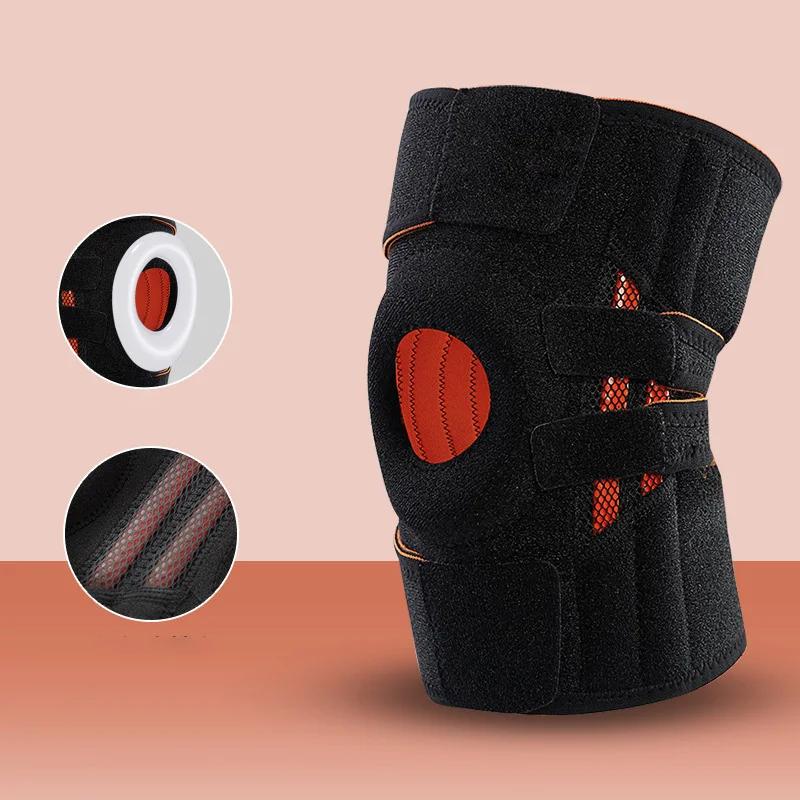 

Professional Knee with Side Stabilizers Compression Support Brace for Men Women,Adjustable Knee Wrap with Patella Pad ONE SIZE чорний