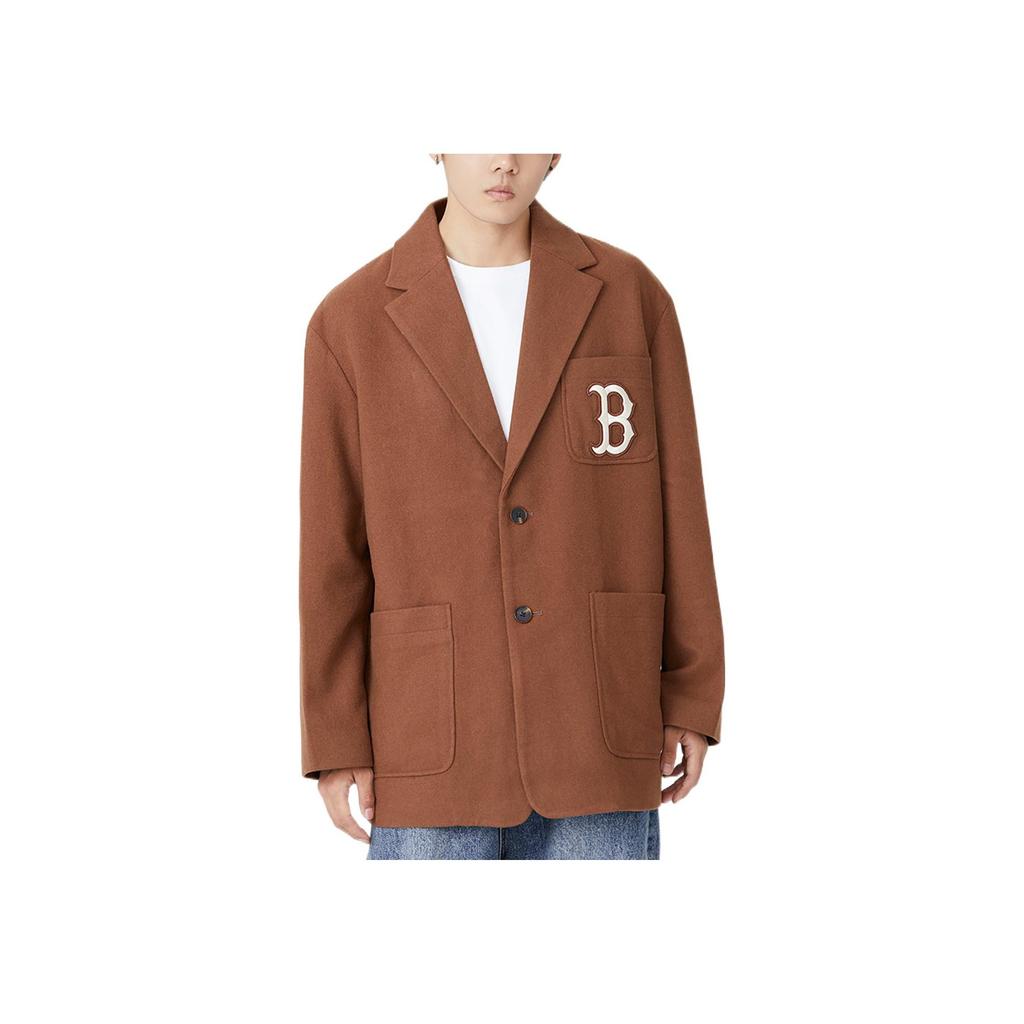 New MLB Business Suit Unisex Dark Beige 3AJKB5224-43BRD