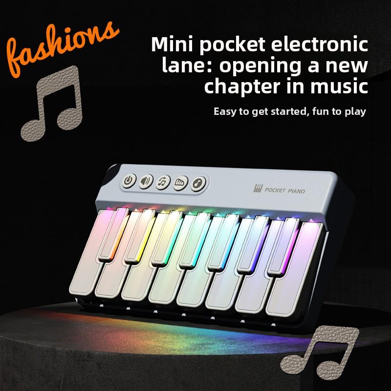 Children's Rainbow Electronic Organ Lighting Music Playing Piano Infant Early Education Multifunctional Music Toys