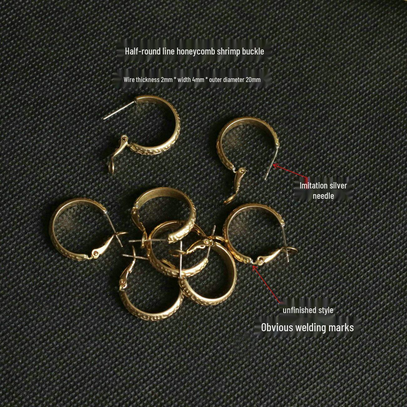 Handmade Brass Earrings - Copper Fashion European & American Style Jewelry Accessories 1 Piece