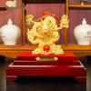 Flocked Gold Dragon Zodiac Ornament for Year of the Dragon - Wealth-Attracting Decoration and Business Gift