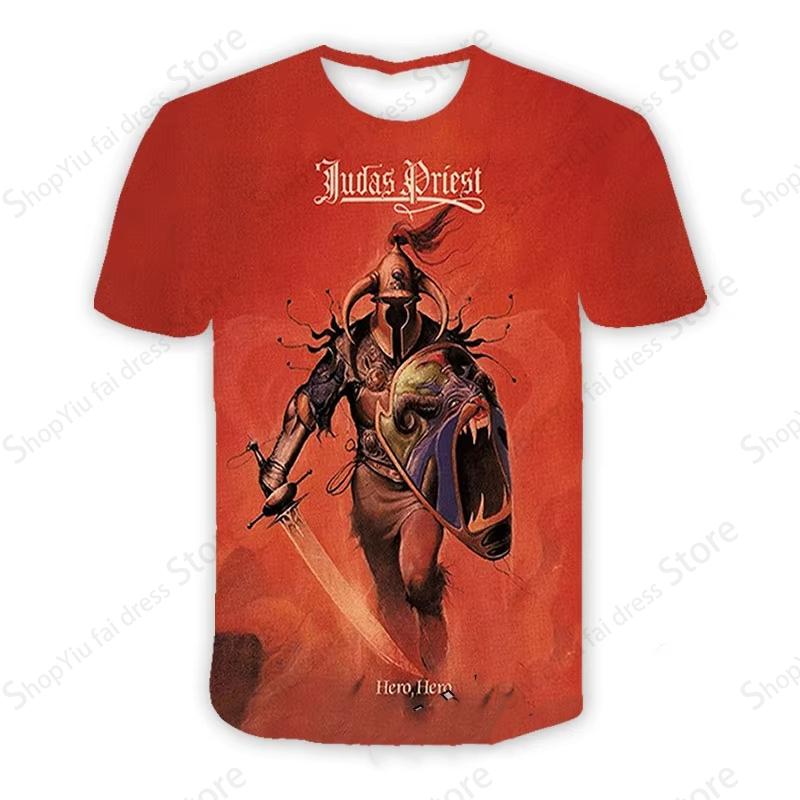 

Heavy Metal Rock Band T Shirt Judas Priest 3d Print T-shirt Men Women Fashion T-shirts Kids Short Sleeve Tops Tees Mens Clothing 6XL
