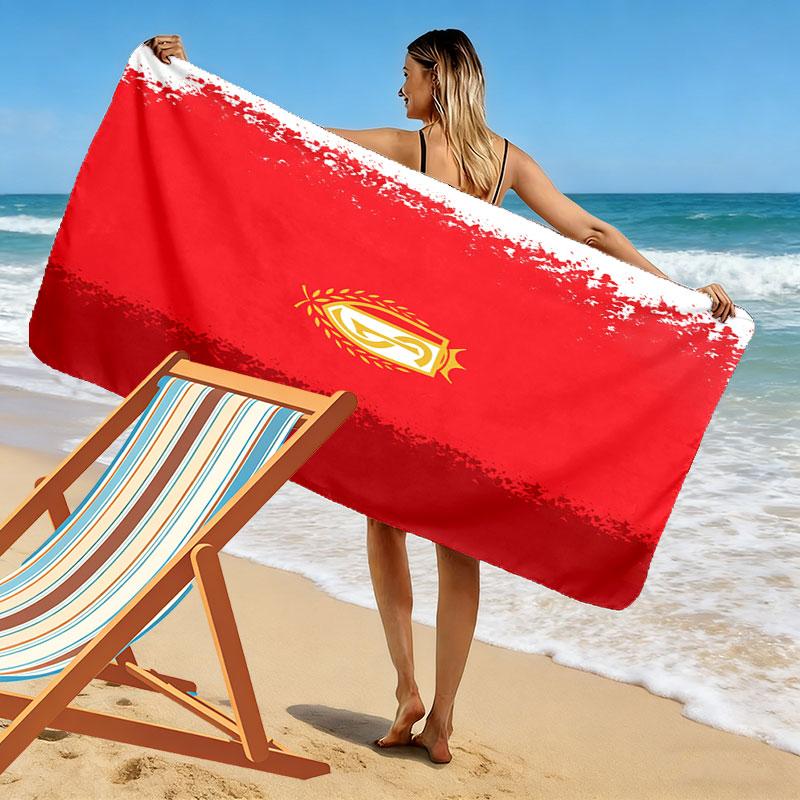 STD Liège Print Beach Towel, Large Soft Quick Dry Towel for Beach Camping Swimming