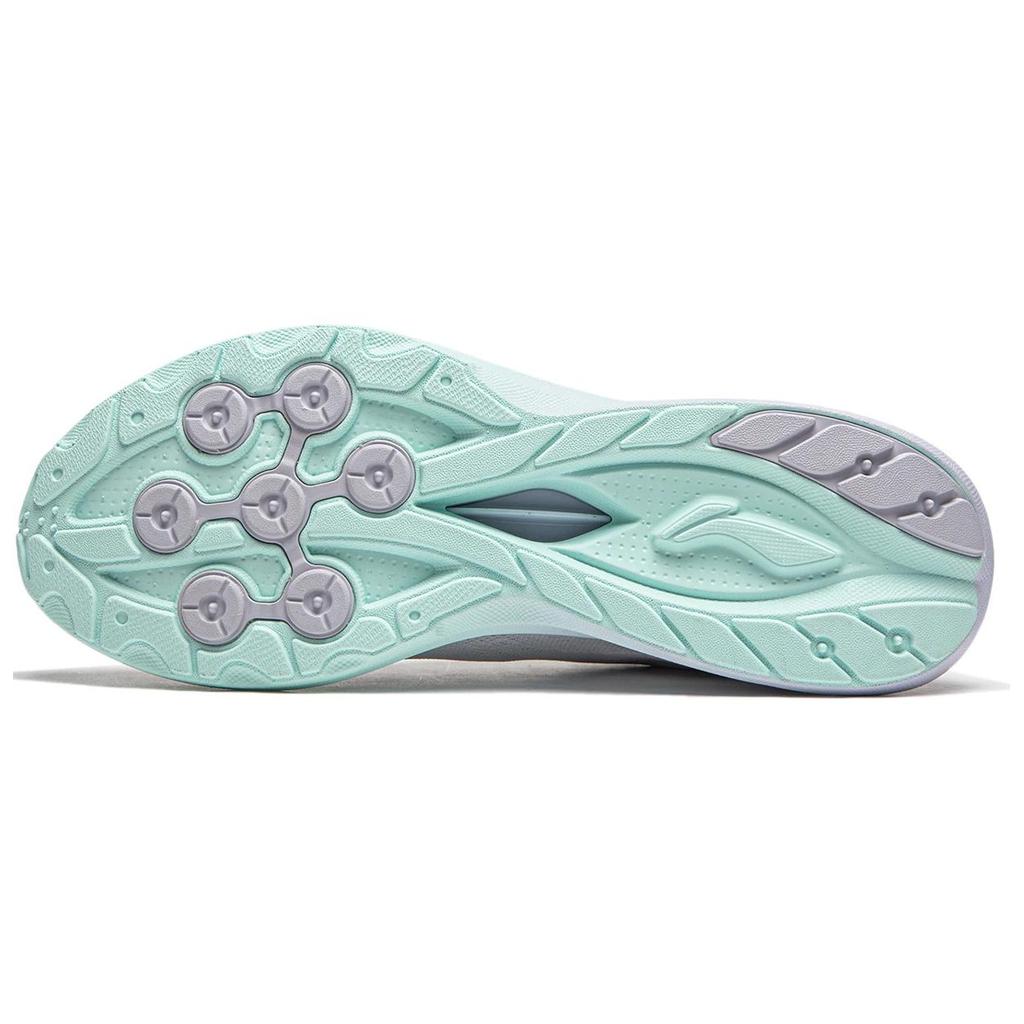 New LiNing Qingyi Cushioning Wear Resistant Low Top Casual Running Shoes Women's White Purple ARSU016-1