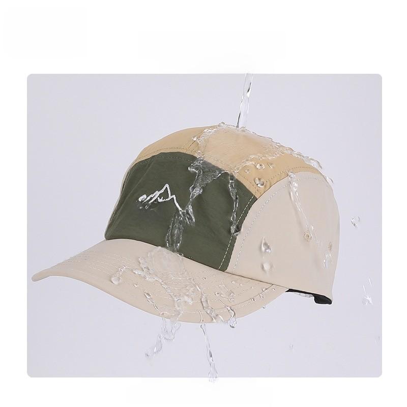 Summer Outdoor Sunscreen Cap With Embroidered Letter Design Waterproof Breathable For Commuting
