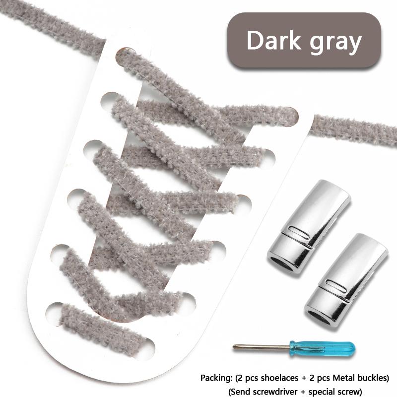 New Plush Elastic Laces Sneakers Magnetic Lock Shoelaces Without ties Kids Adult Flats No Tie Shoe laces for Shoes Accessories