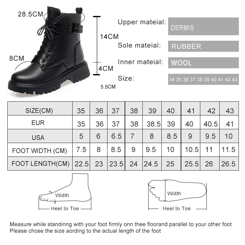Fashion AIYUQI Women Ankle Boots 2025 Winter New Wool Warm Women Motorcycle Boots Anti-slip Large Size 41 42 43 Women's Snow Boots