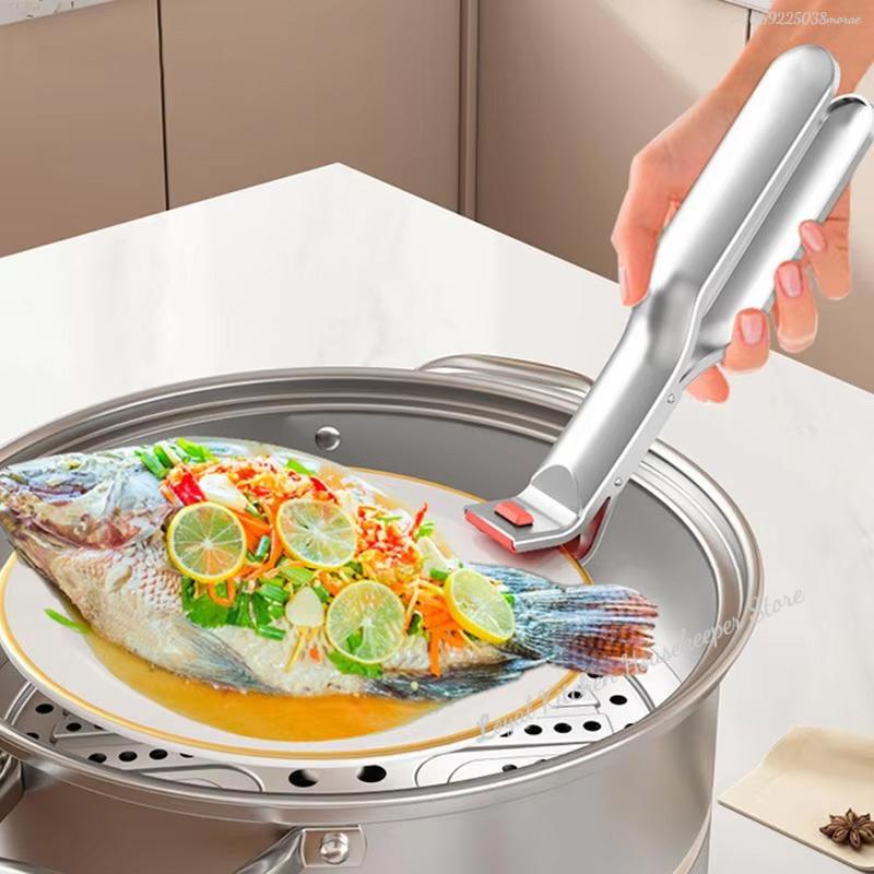 Hot Dish Plate Clip Anti-Scald Bowl Clip Gripper Ergonomic Handle Bowls Clamp Holder for Frying Pans Air Fryers Steamers Ovens