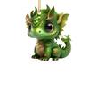 Cute Creative Green Dinosaur Car Hanging Ornament For Christmas Tree Home Decoration