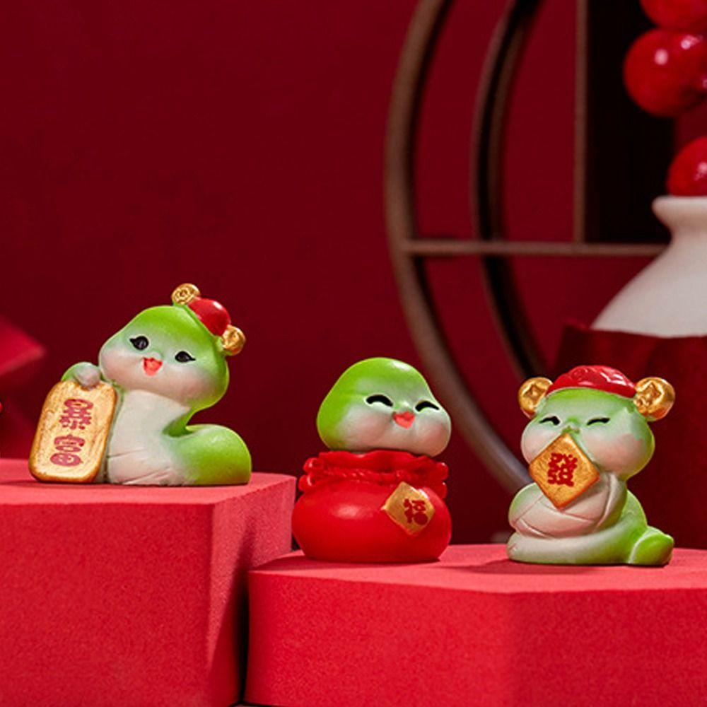Zodiac Snake New Year Snake Figurine Traditional 2025 Snake Year Mascot  Home Office Accessories