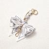 Elegant Hand-Woven Scarf Chain with Bow Decoration Pendant for Bag Strap Modification.