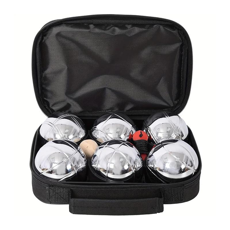 Metal Bocce Ball Outdoor Petanque Set 3 6 8pcs Fun Family Lawn Game for Beach Activities